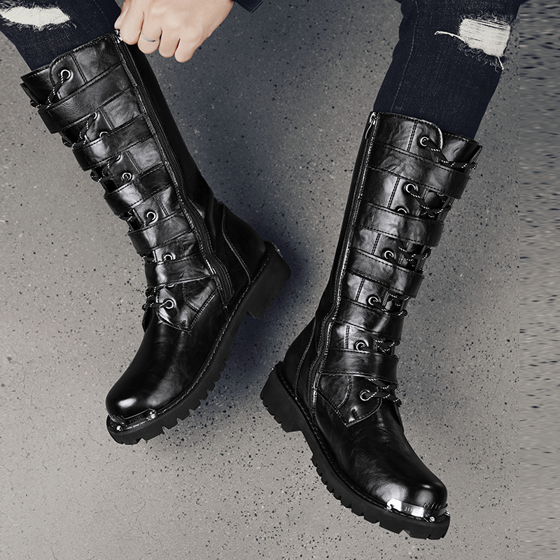 Youtube Leatherwork - Botas de Trabalho Clássicas Pretas de