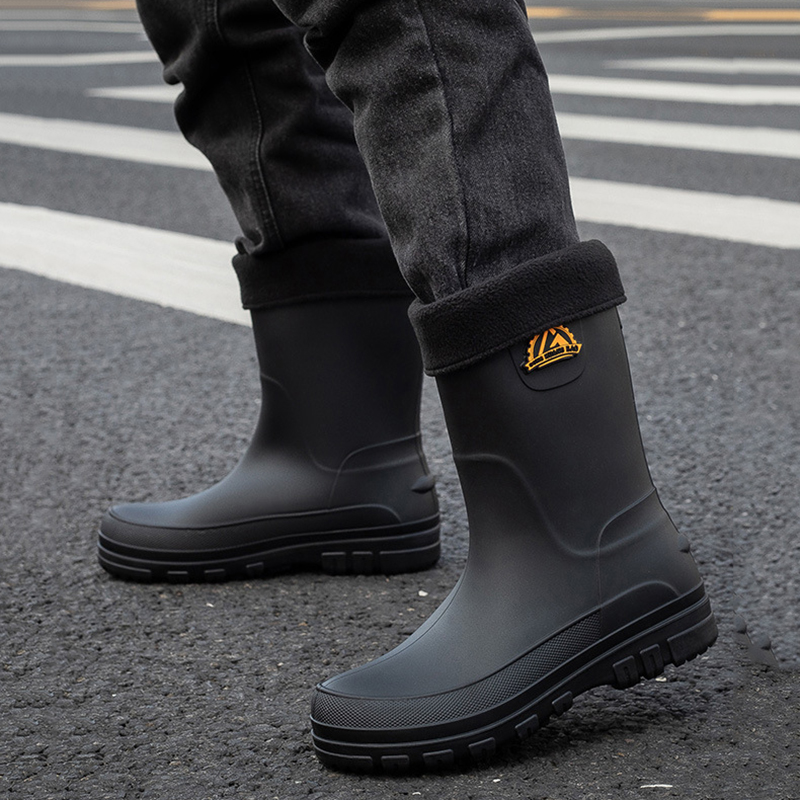 Youtube Leatherwork - Botas de chuva de plataforma impermeáveis