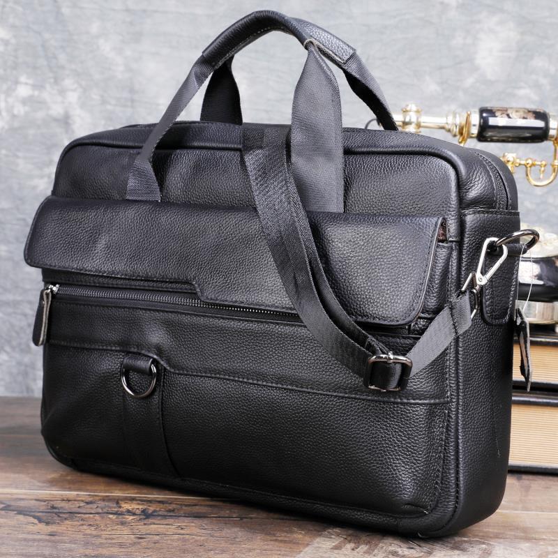 Leatherwork Bag - Grande bolsa de couro genuíno dos