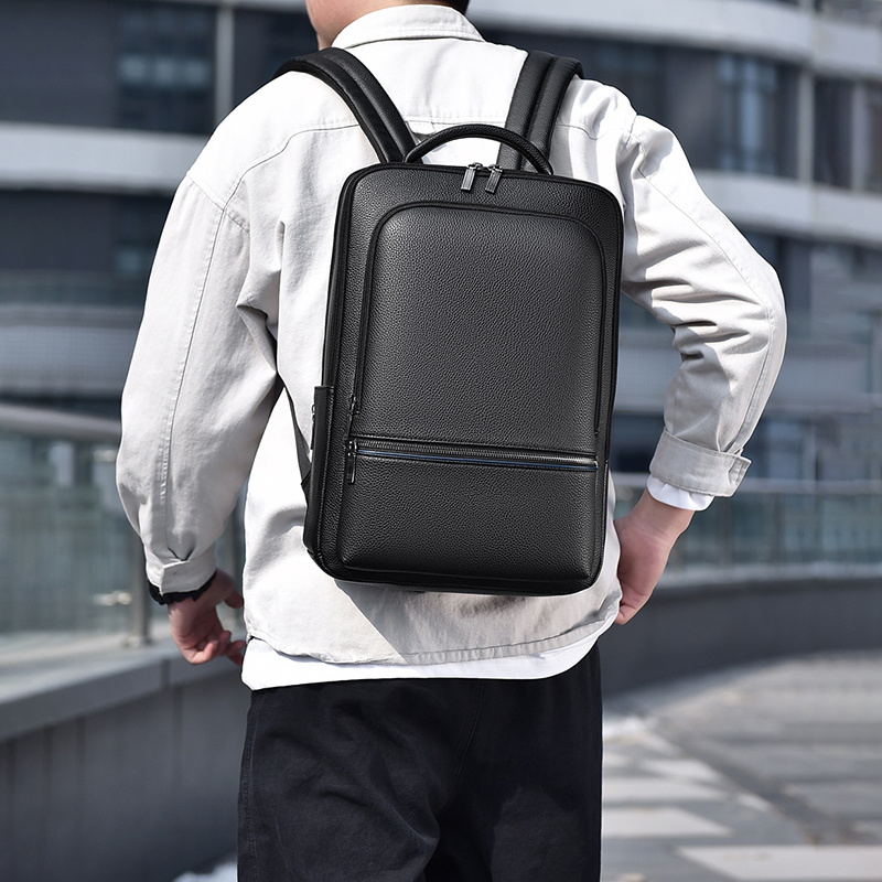 Leatherwork Bag - Mochila de couro PU para homens,
