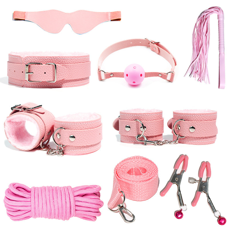 Leather Workshop - 6-10 pçs/set bondage sexual algema chicote