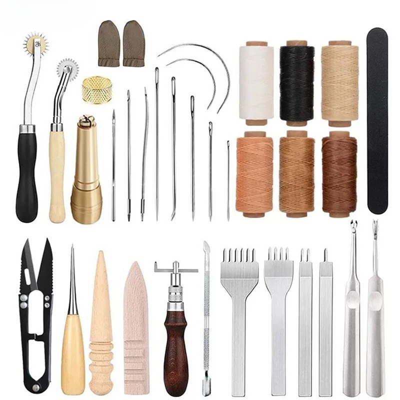 Beginner Leatherwork Kit - Kit de Ferramentas para Trabalhos em