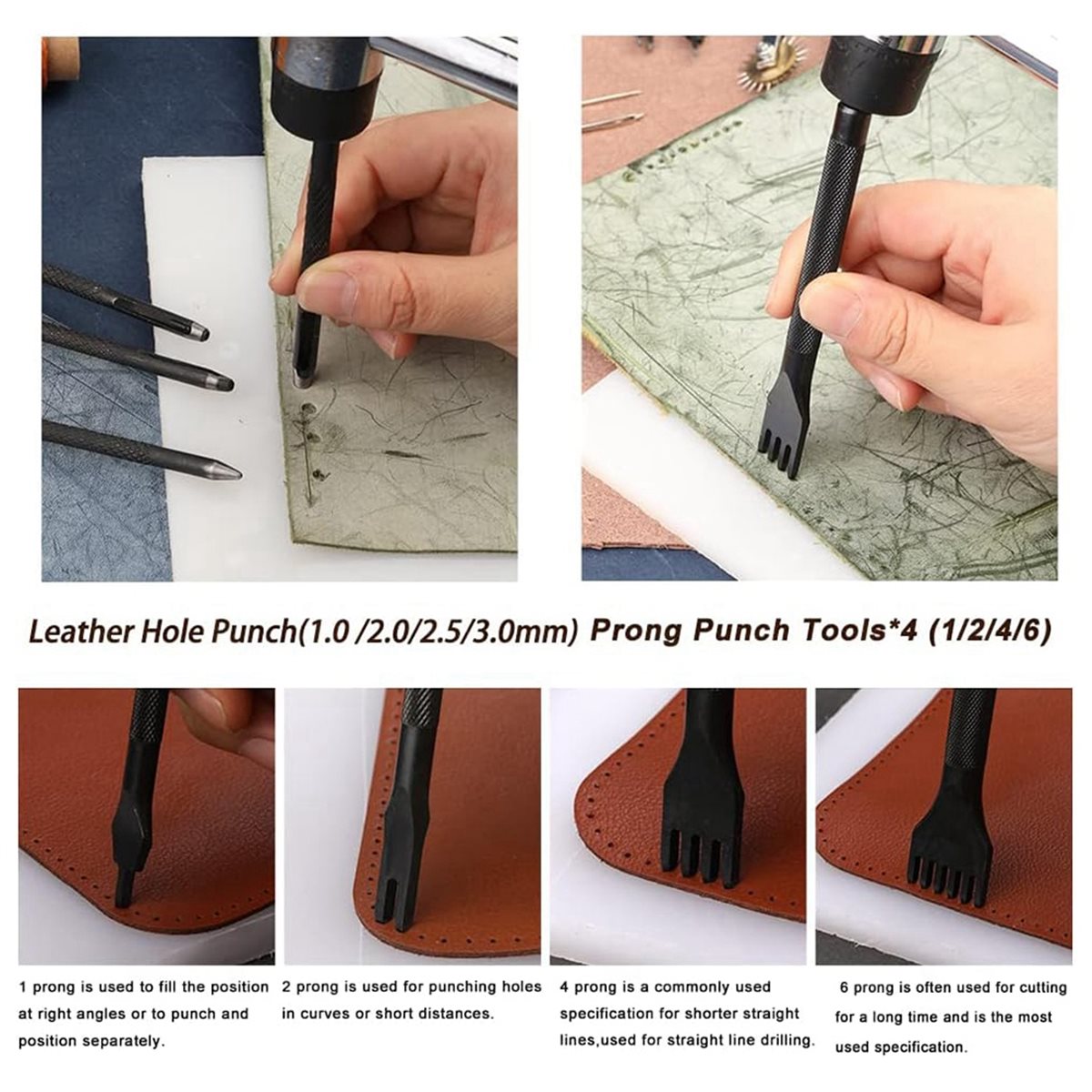 Beginner Leatherwork Kit - Kit de Ferramentas para Trabalho em