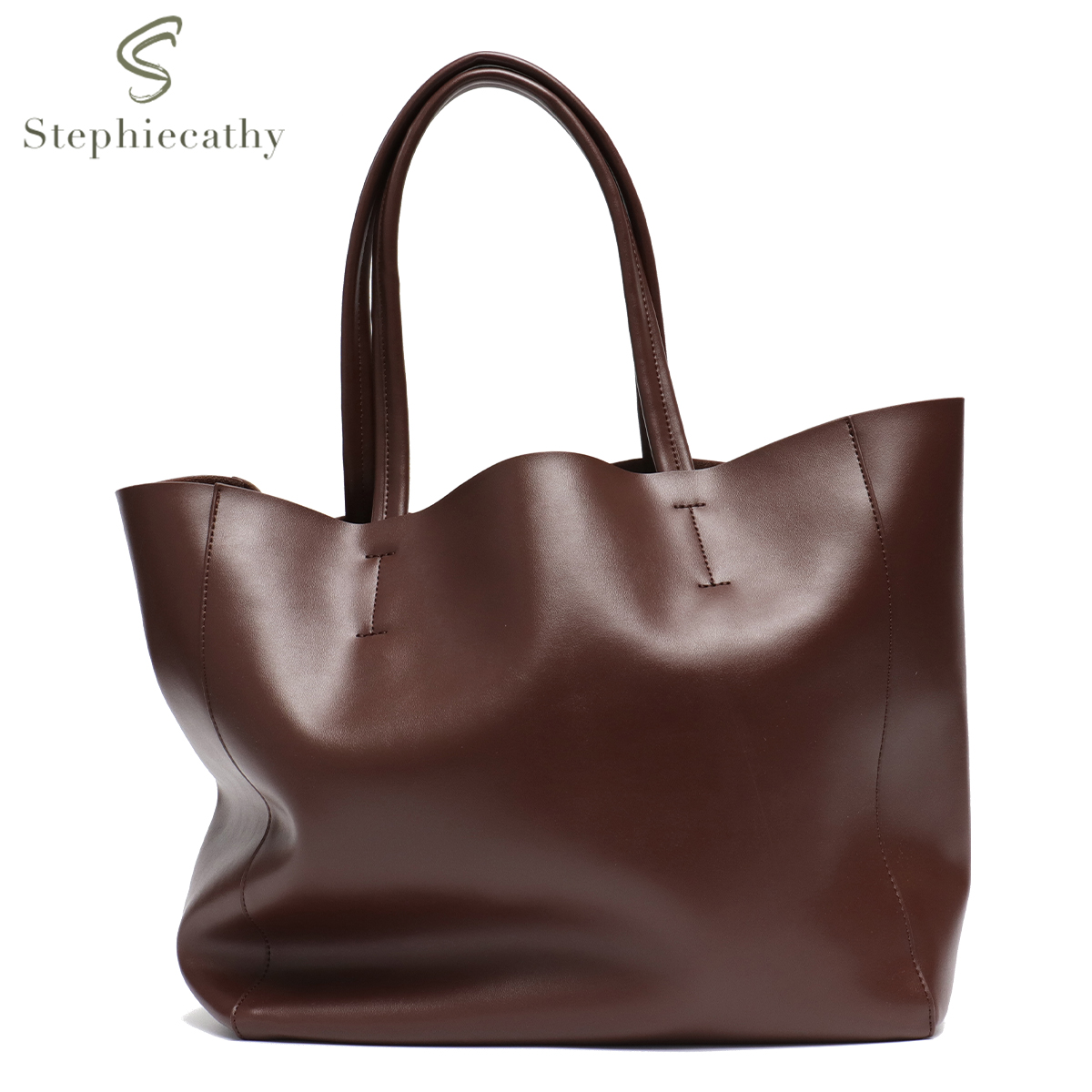 Leather Work Laptop Bag - Grande capacidade bolsa para mulheres moda