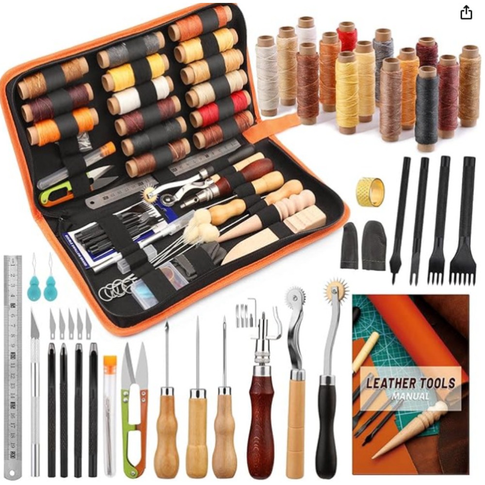 Beginner Leatherwork Kit - Kit Prático de Ferramentas para Trabalhos