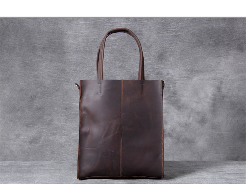 Vintage couro genuíno dos home - Leather Work Laptop Bag avaliação e preço