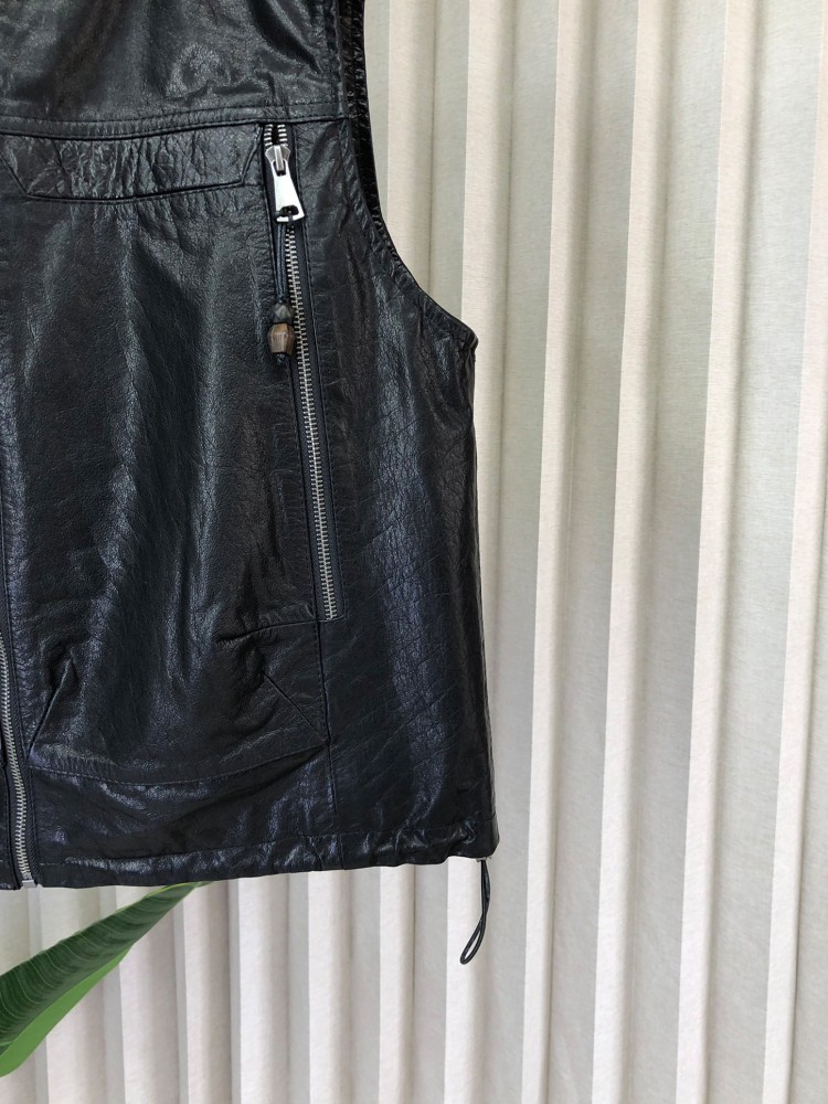 Colete Feminino Casual de Cour - Leather Work Jacket With Hood avaliação e preço