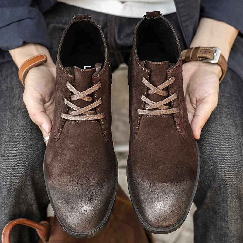 Nova camurça de vaca botas de  - Leather Workshop avaliação e preço