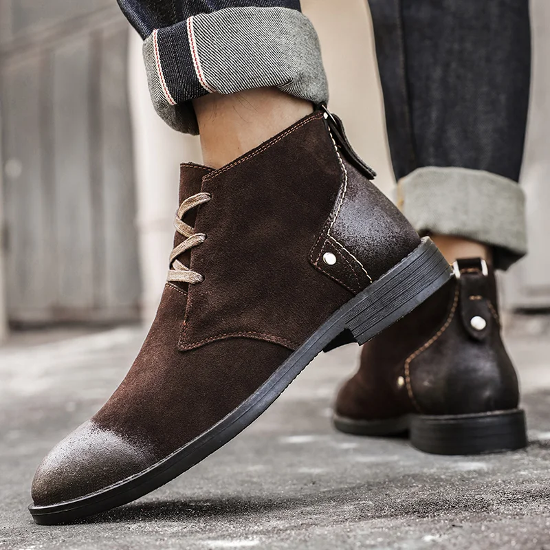 Nova camurça de vaca botas de  - Leather Workshop avaliação e preço