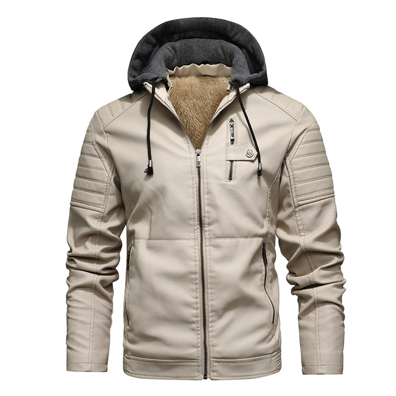 Casaco Masculino com Capuz, Ja - Leather Work Jacket With Hood avaliação e preço