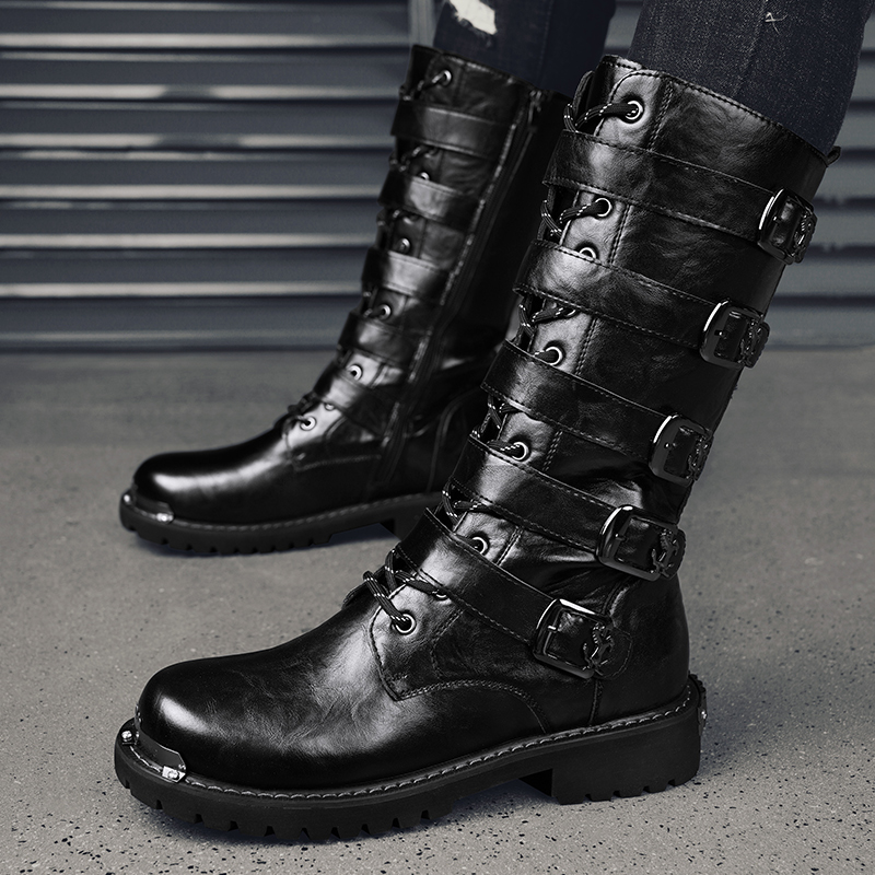 Botas de Motocicleta Masculina - Youtube Leatherwork avaliação e preço