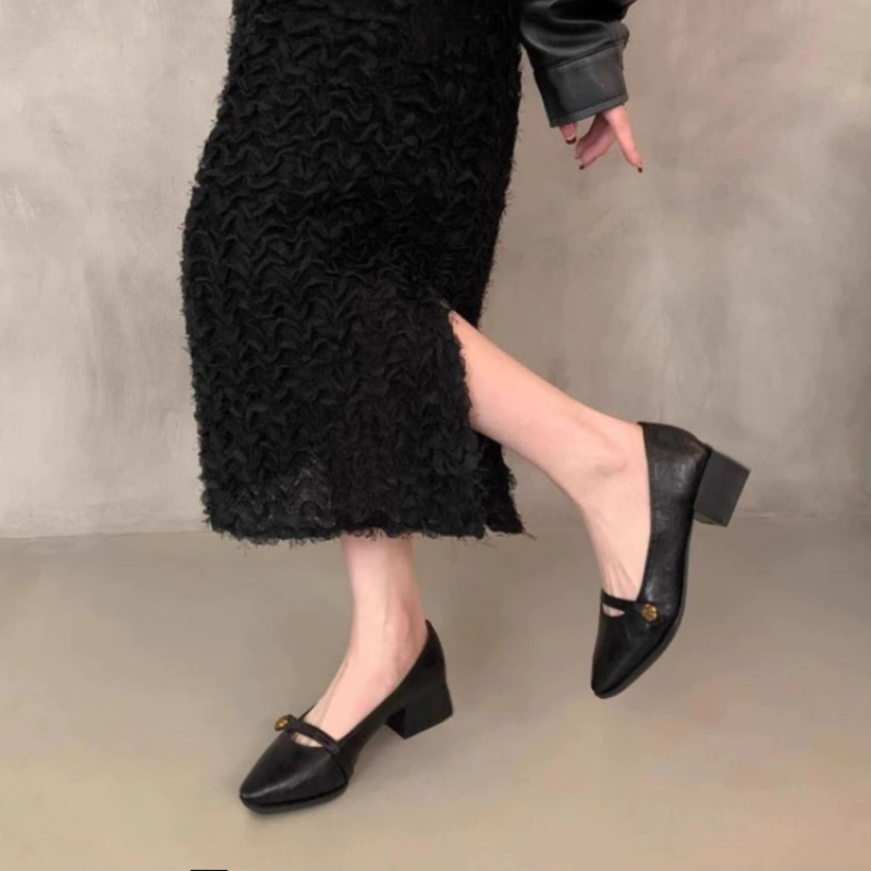 Sapatos Mary Jane Salto Grosso - Leatherwork In French avaliação e preço