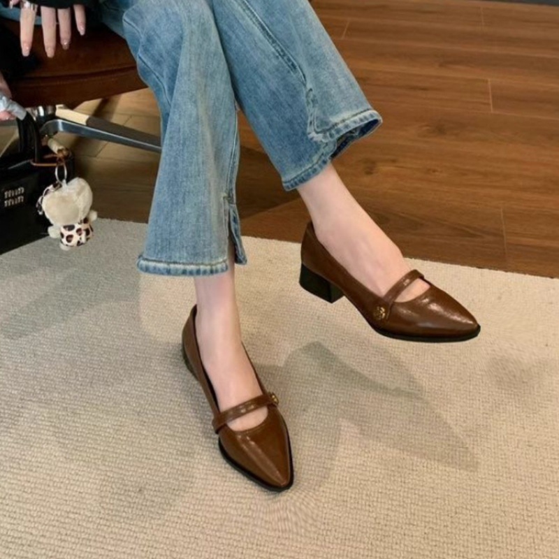 Sapatos Mary Jane Salto Grosso - Leatherwork In French avaliação e preço