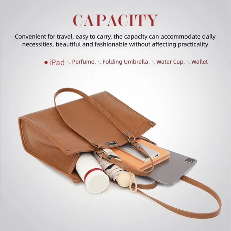 Bolsa tote feminina de grande  - Leather Work Bag Women avaliação e preço