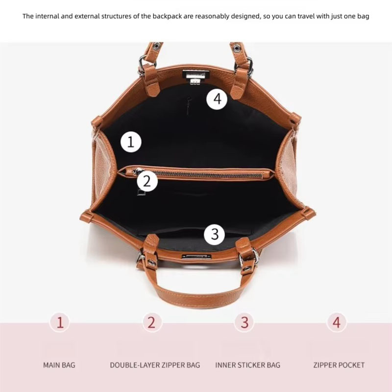 Bolsa tote feminina de grande  - Leather Work Bag Women avaliação e preço
