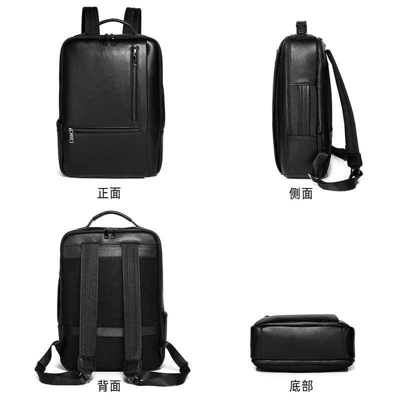 Mochila de couro genuíno preta - Leather Work Rucksack Mens avaliação e preço