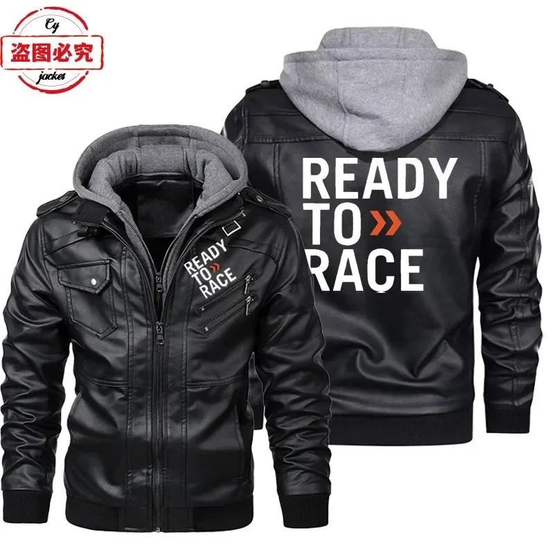 Jaqueta de Couro PU com Capuz  - Leather Work Jacket With Hood avaliação e preço