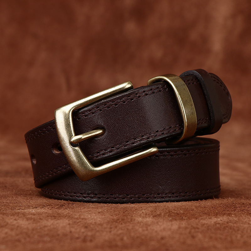 2.8cm senhoras puro couro de a - Leather Work Jeans avaliação e preço