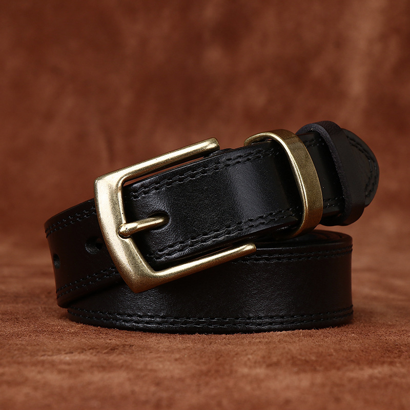 2.8cm senhoras puro couro de a - Leather Work Jeans avaliação e preço