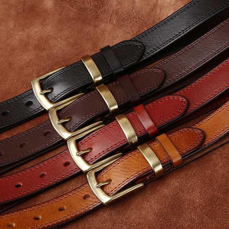 2.8cm senhoras puro couro de a - Leather Work Jeans avaliação e preço