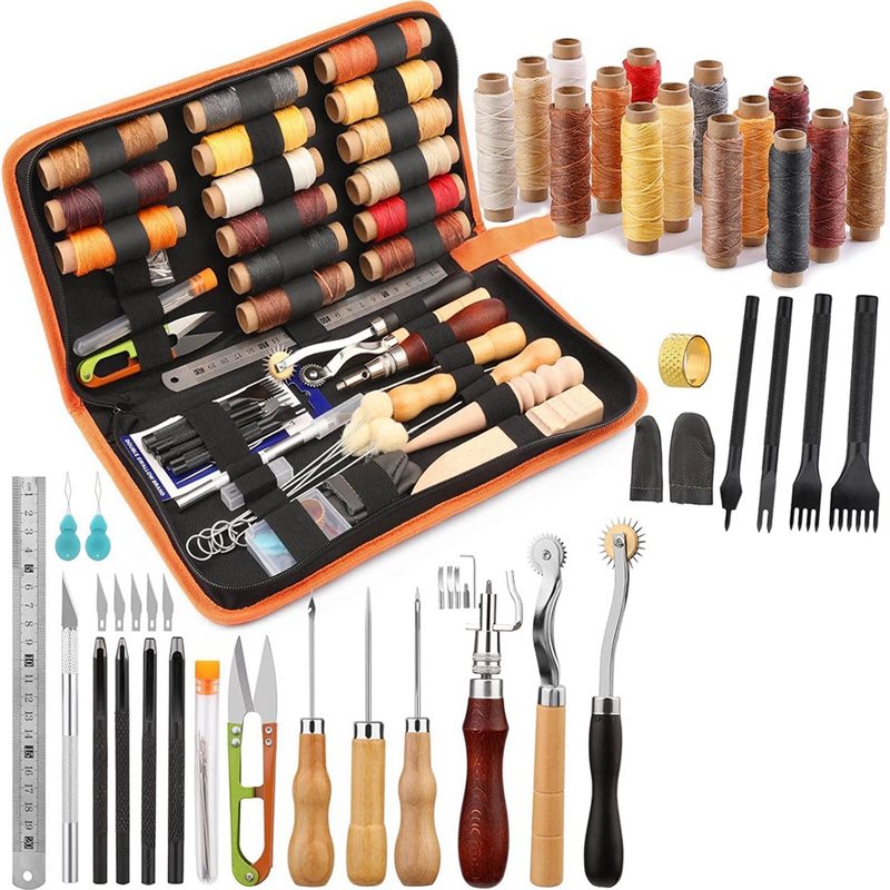 Kit de Ferramentas para Trabal - Beginner Leatherwork Kit avaliação e preço