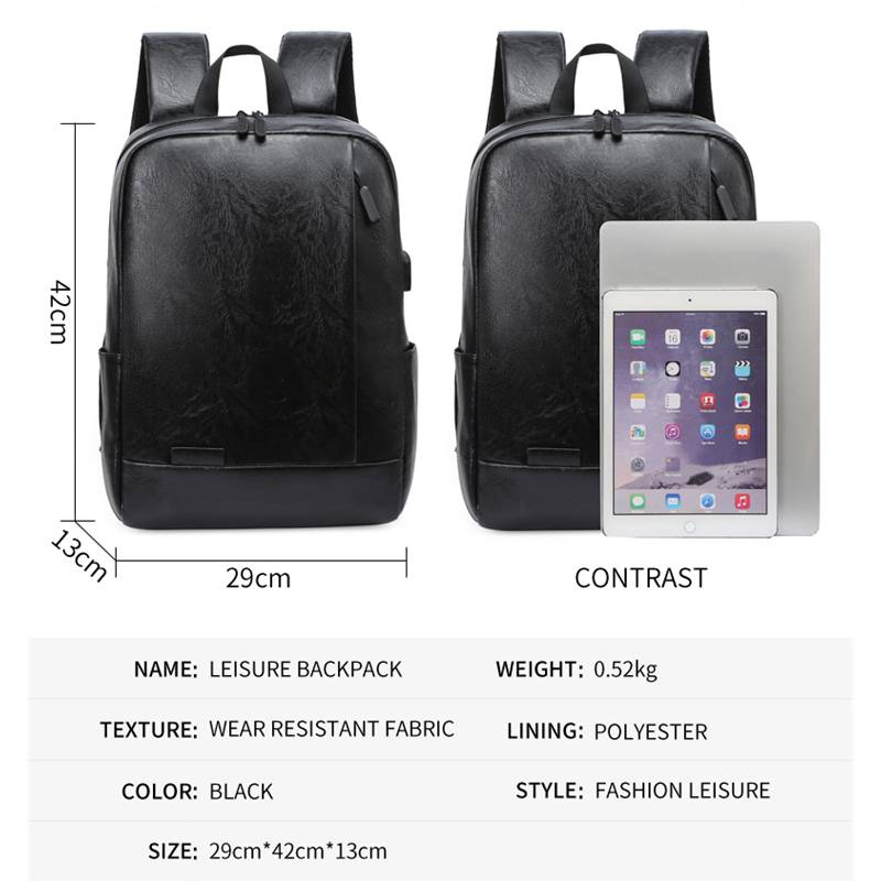 Mochila masculina elegante de  - Leather Work Laptop Bag avaliação e preço