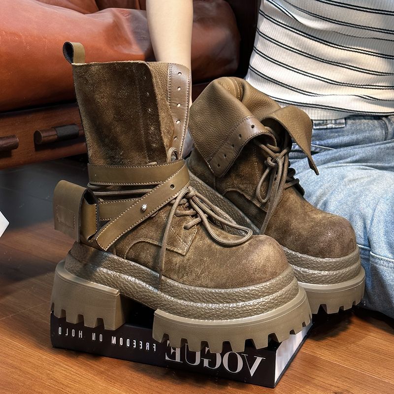Bota de Couro Camurça Feminina - Youtube Leatherwork avaliação e preço