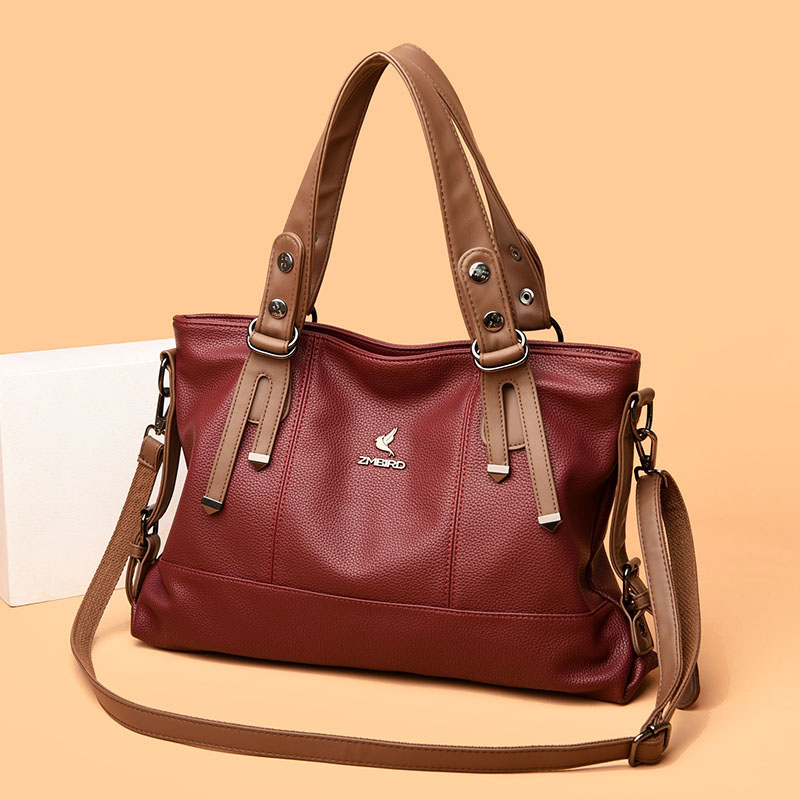 Marca genuína de luxo designer - Leather Work Laptop Bag avaliação e preço