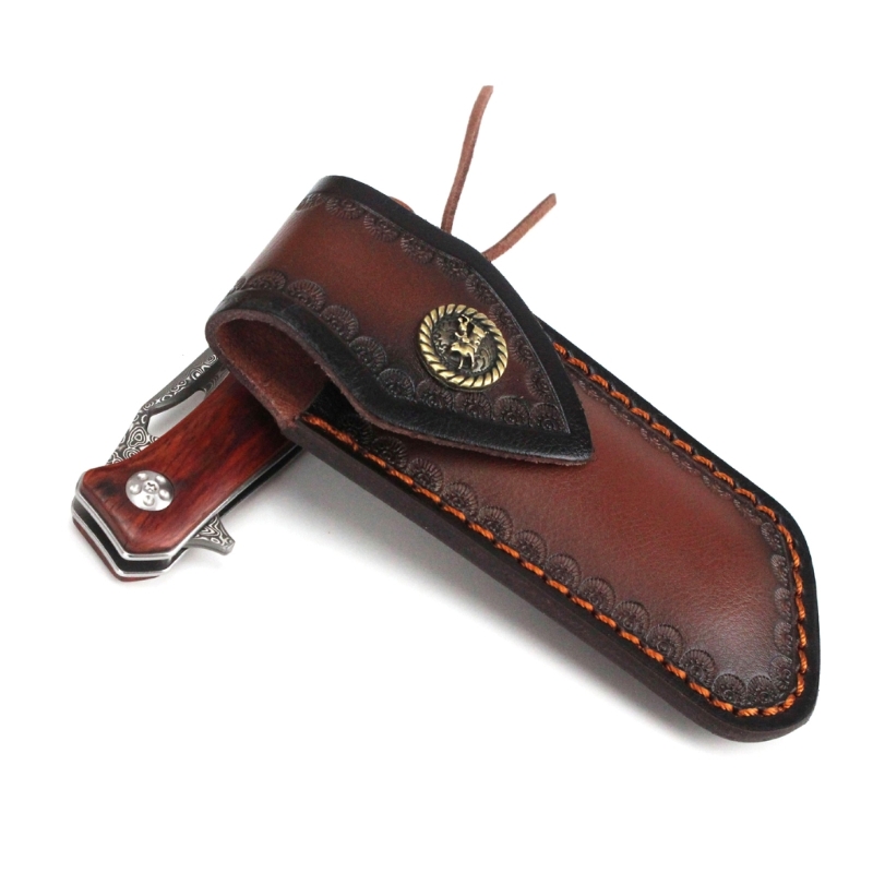 Moda faca de couro cobre bolsa - Leatherwork Roller avaliação e preço