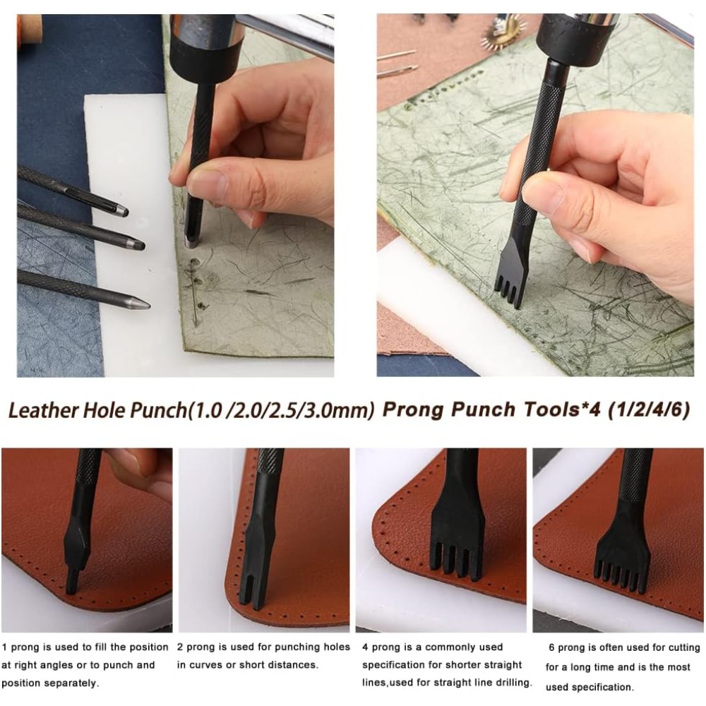 Kit Prático de Ferramentas par - Beginner Leatherwork Kit avaliação e preço