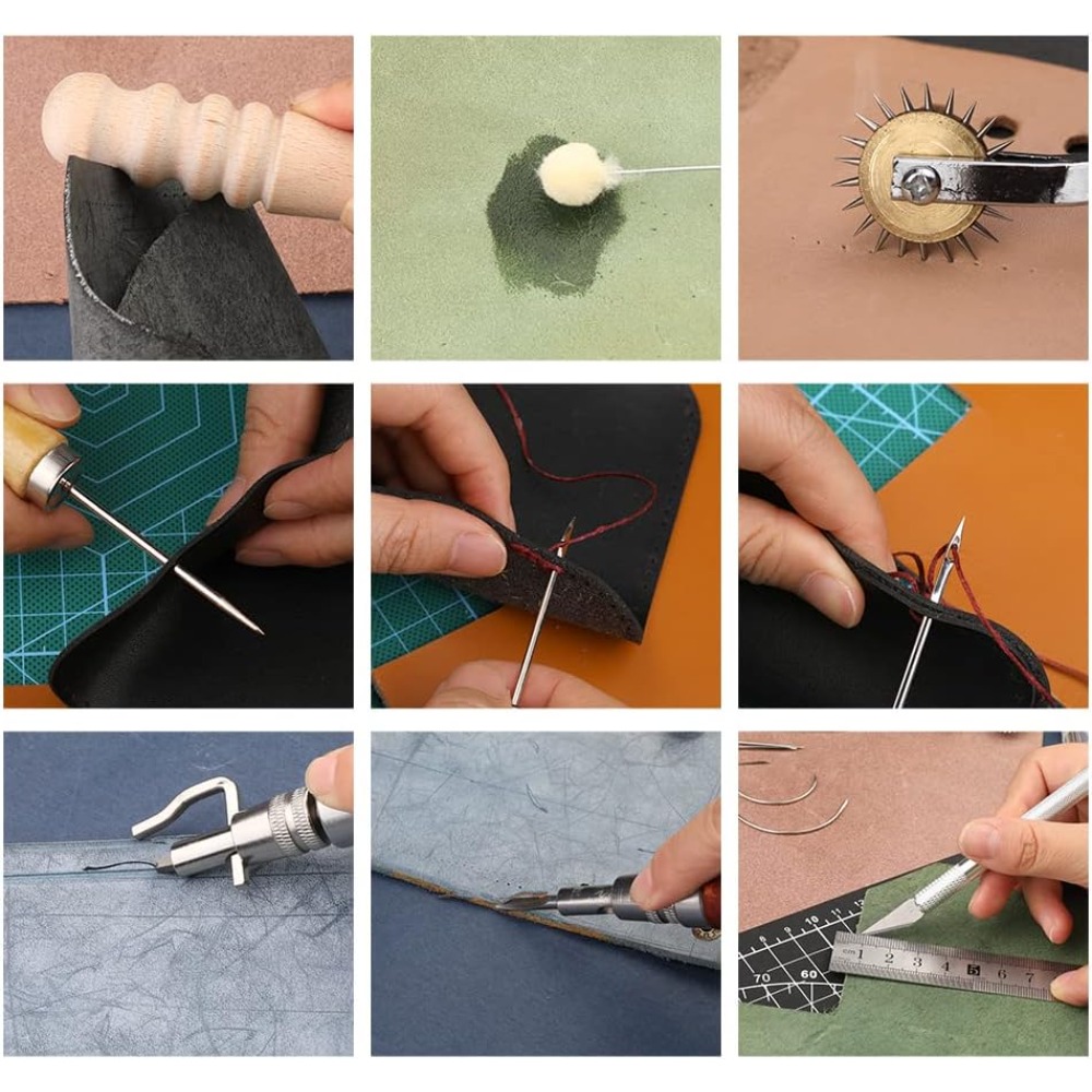 Kit Prático de Ferramentas par - Beginner Leatherwork Kit avaliação e preço