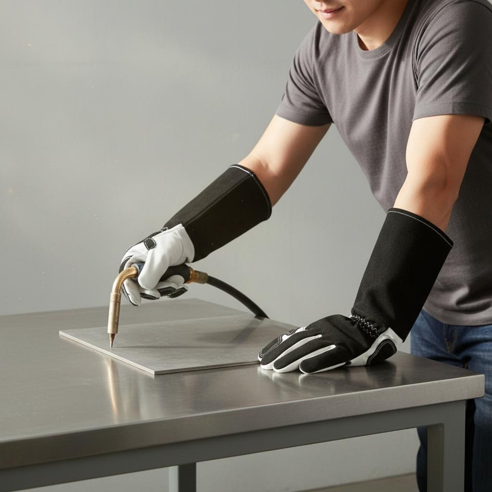 Luvas de Metalurgia TIG com De - Leather Workshop avaliação e preço